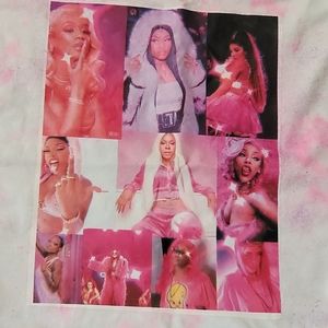 Female Rapper Tie Dye, Color Splatter Custom Tshirt - Medium